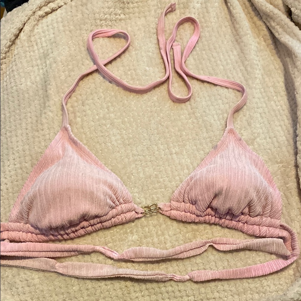 Pink Triangle Bikini Top